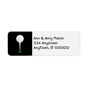 voor golfers return address label golf design