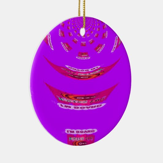 Voor grappig dat ik je mis... keramisch ornament (Rechts)