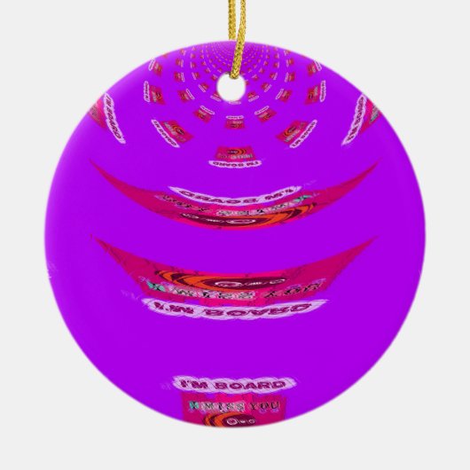 Voor grappig dat ik je mis... keramisch ornament (Voorkant)