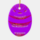 Voor grappig dat ik je mis... keramisch ornament (Voorkant)