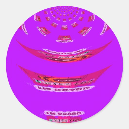 Voor grappig dat ik je mis... ronde sticker (Voorkant)