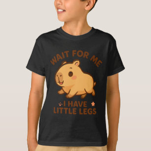 Voor grappige wacht kleine benen capybara grap t-shirt