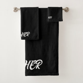 Voor haar bad handdoek