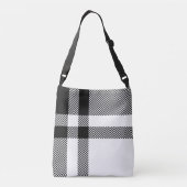 Voor haar eenvoudige moderne zwarte en witte uniek crossbody tas (Achterkant)