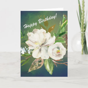 Voor haar gelukkige verjaardag met mooie bloemen kaart