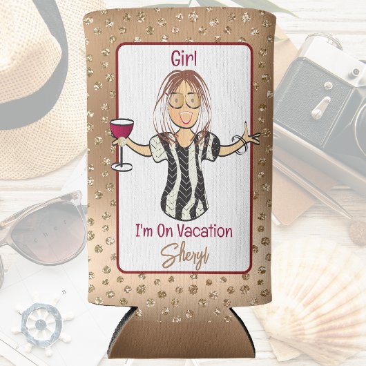 Voor haar grappige Gezegde glitter Cartoon vakanti