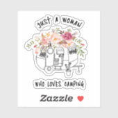 Voor haar kleine kampeerwagen sticker (Vel)