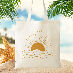 Voor haar moderne minimalistische zomer Boho Sun Tote Bag