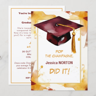 Voor haar 🎓Mortarboard afstudeerfeest Kaart