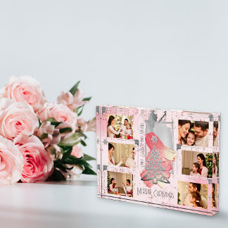 Voor haar roze kerst foto geheugen aandenken