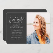 Voor haar viering van het leven Moderne Eenvoudige Kaart (Voorkant / Achterkant)