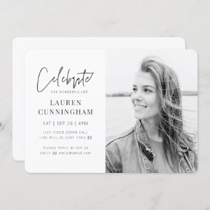 Voor haar virtuele viering van Life Modern Foto Kaart