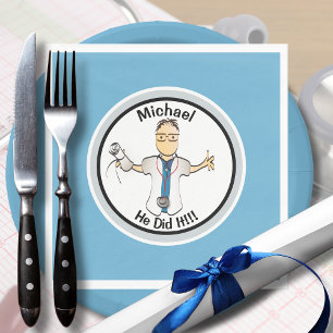 Voor hem Blue Doctor Medical Afstuderen Servet