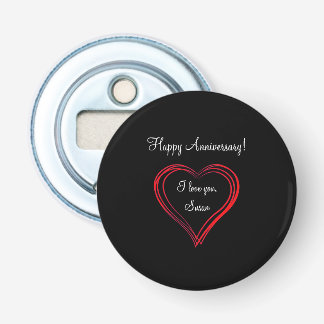 Voor Hem, Echtgenoot, Vriend voor Jubileum, enz Button Flesopener