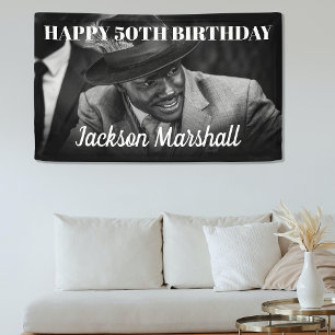 Voor Hem Foto Verjaardag Spandoek