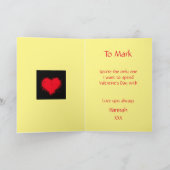 Voor hem gele valentijnen kaart (Binnen)