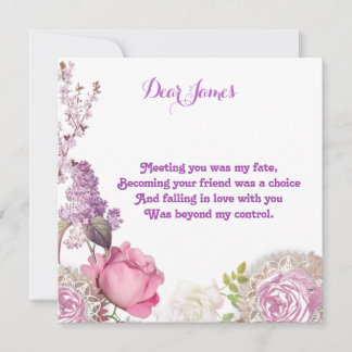 Voor hem Valentijnse   Rozen Feestdagenkaart