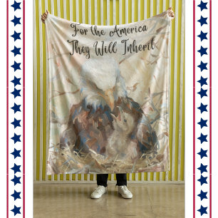 Voor het Amerika dat ze zullen erven Adelaar Fleece Deken