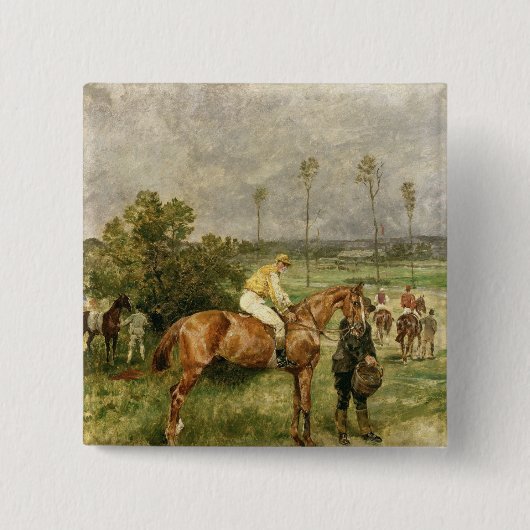 Voor het begin, 1890 vierkante button 5,1 cm (Voorkant)