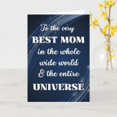 Voor het beste Moederdag Stellar Thema Kaart (Gele Bloem)