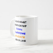 voor het downsyndroom, toegewijd koffiemok (Voorkant links)