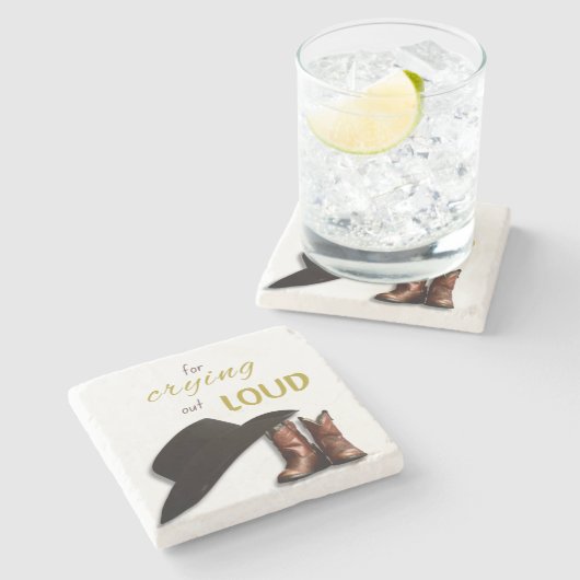 Voor het hardop schreeuwen | Zuidelijke noteringen Stenen Onderzetter (Zijkant)