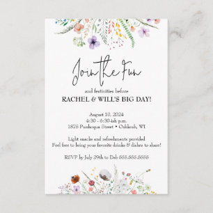 Voor het huwelijksfeest informatiekaartje