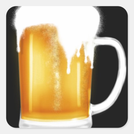 Voor het man dat van BIER houdt, leuk biercadeau Vierkante Sticker (Voorkant)