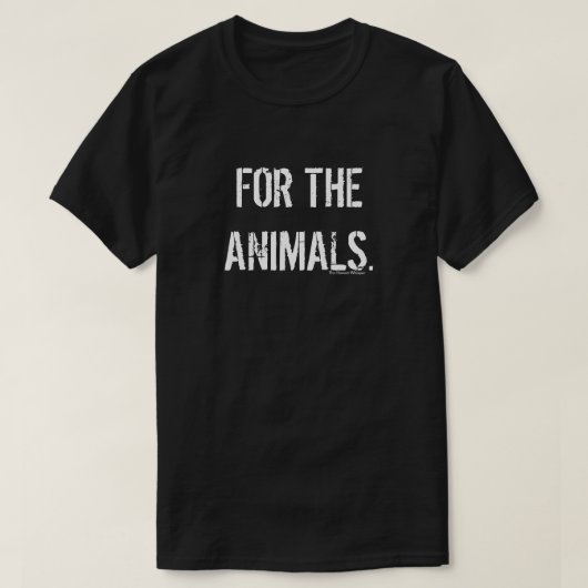 Voor het Shirt dieren (zwart) (Design voorkant)