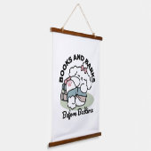 Voor het slapengaan met mijn pup - boek en Hondenl Hangend Wandkleed (Gebogen)