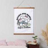 Voor het slapengaan met mijn pup - boek en Hondenl Hangend Wandkleed (Slaapkamer)