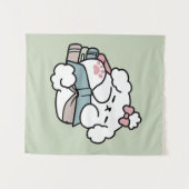 Voor het slapengaan met mijn pup - boek en Hondenl Wandkleed (Voorkant (horizontaal))