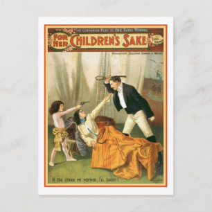 Voor het theaterPoster van haar kindersake Briefkaart