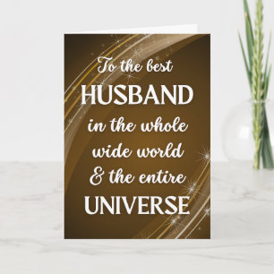 Voor het universum-thema "Husband" Kaart