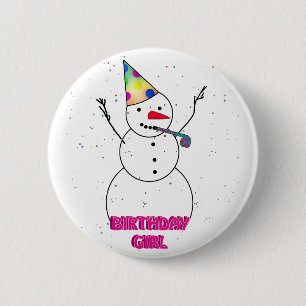Voor het verjaardagsmeisje! ronde button 5,7 cm