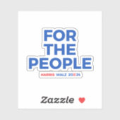 Voor het volk - Harris Walz 2024 Sticker (Vel)