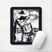 Voor Him Masculine Cool Cowboy Art Muismat (Met muis)