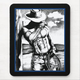 Voor Him Masculine Cool Cowboy Art Muismat