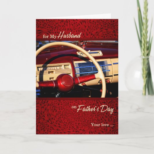 voor Husband Classic Car Theme Kaart (Voorkant)