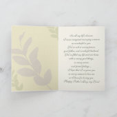 Voor Husband op Vaderdag. Elegant Leaf Pattern Kaart (Binnen)