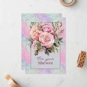 Voor je douche notitiekaartje (Voorkant / Achterkant in situ)