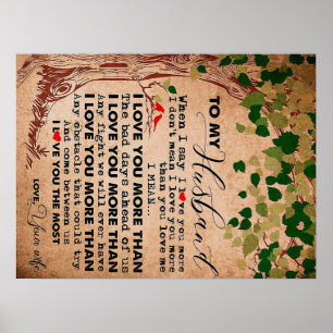 Voor je Geweldige man, Husband Birthday Gift Poster