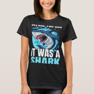 Voor je het vraagt was het een haai kruk rolstoel t-shirt