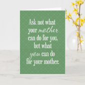 Voor je moeder - groen kaart (Gele Bloem)