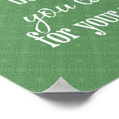 Voor je moeder - groen poster (Hoek)