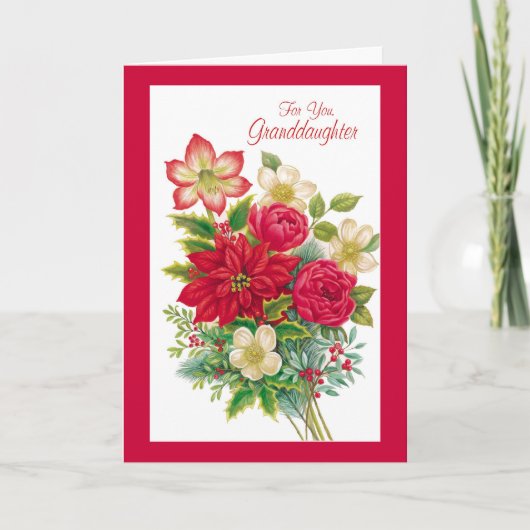 Voor jou, kleindochter feestdagen kaart (Voorkant)