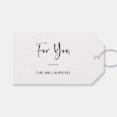 Voor jou | Minimale typografie op maat Cadeaulabel (Voorkant (Horizontaal))