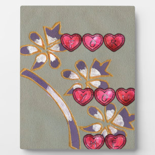 Voor jou van mij: Mooie Floral Hearts Design Fotoplaat