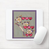 Voor jou van mij: Mooie Floral Hearts Design Muismat (Met muis)