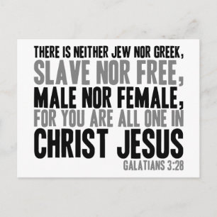 Voor jou zijn jullie allemaal één in Christus Jezu Briefkaart